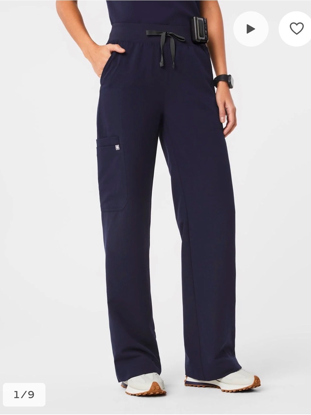 FIGS Isabel High-Rise Wide-Leg Scrub Pant $58